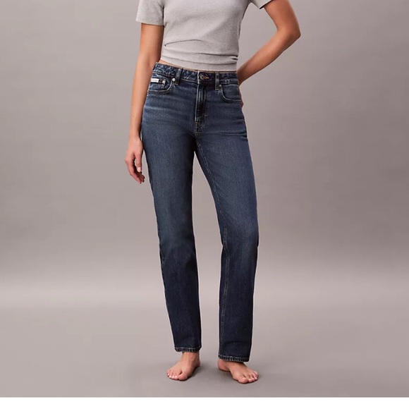 Calvin Klein Denim - Calvin Klein Women's High-Rise Straight Jeans in Dark Yukon 29W RL NWT